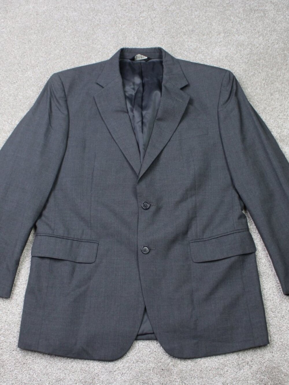 Jos. A. Bank Blazer Mens 42R Gray 100% Wool Single Vent 2 Button Sports Jacket